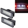 2 PCS License Plate Light with 18 SMD-3528 Lamps for Volkswagen, 2W 120LM, 6000K, DC12V (White Light)