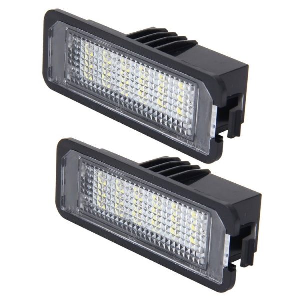 2 PCS License Plate Light with 18 SMD-3528 Lamps for Volkswagen, 2W 120LM, 6000K, DC12V (White Light) - Image 2