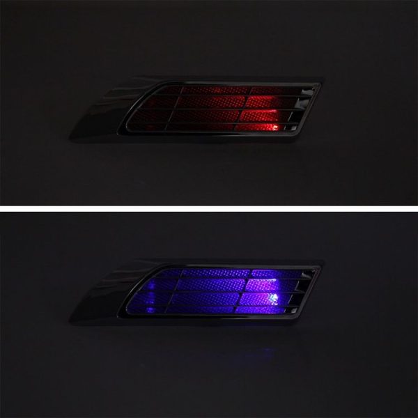2 PCS Car Body Side Solar Decorative Colorful Strobe Warning Outlet Light - Image 8