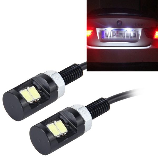 2 PCS 2W 100 LM 6500K Car License Plate Light with 2 SMD-5630 Lamps, DC 12V (White Light)