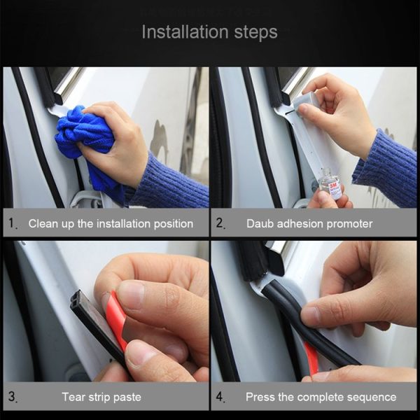 4m B Shape Car Decorative Strip Rubber Chrome Decoration Strip Door Seal Window Seal - Image 7