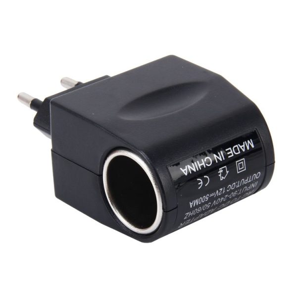 6W Vehicle Power Inverters 220V AC / DC to 12V DC with Car Cigarette Lighter Socket Adapter Converter Vehicle Amplifier Power Output: DC 12V 500mA (EU Plug) - Image 3