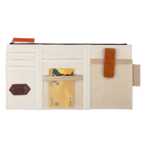 Multi-functional Auto Car Sun Visor Sunglass Holder Card Storage Holder Inner Pouch Bag (Khaki) - Image 6