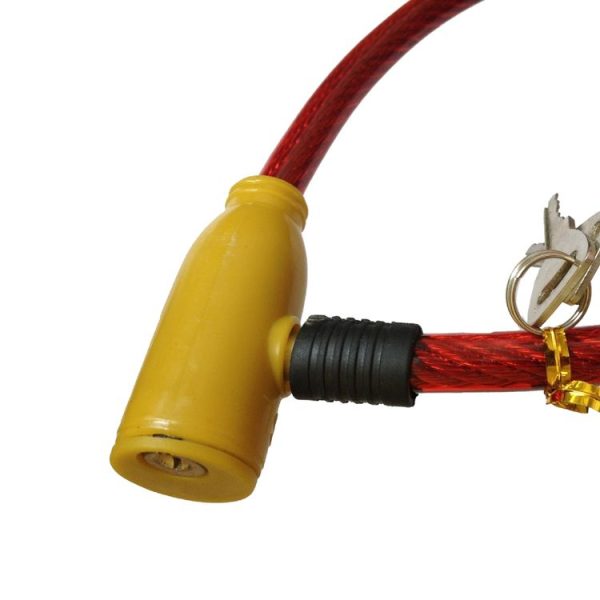 Motorcycle Bike Anti-theft Lock with Keys (Red) - Image 3