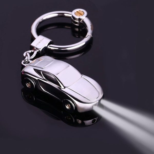 Metal Car Shape Decorative Keychain Holder (Random Color Delivery)