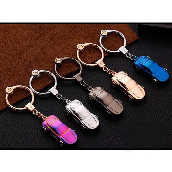 Metal Car Shape Decorative Keychain Holder (Random Color Delivery) - Image 2