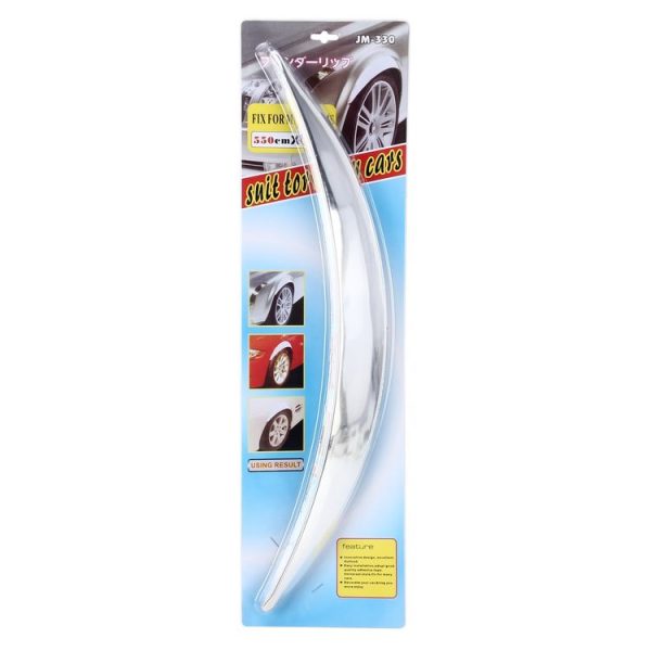 2 PCS Universal Car Auto Plastic Body Bumper Guard Protector Strip Sticker (Silver) - Image 5