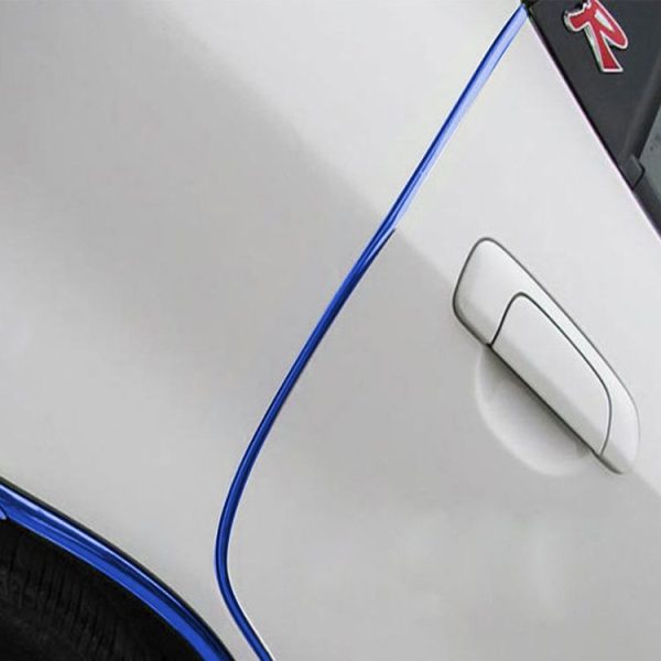 5m Car Decorative Strip PVC Chrome Decoration Strip Door Seal Window Seal (Blue) - Image 5