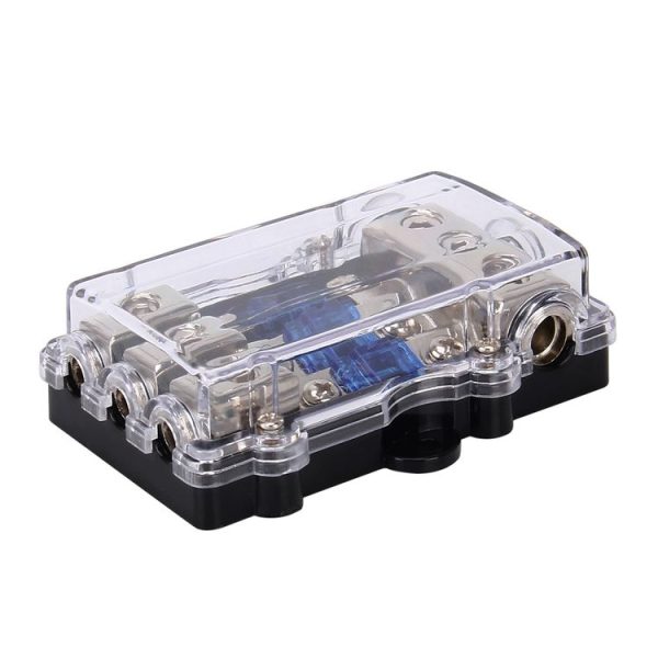 Car Auto 60A 1 in 3 Ways Glass Fuse Holder Blade Fuse Holder for Car Audio Amplifier - Image 2