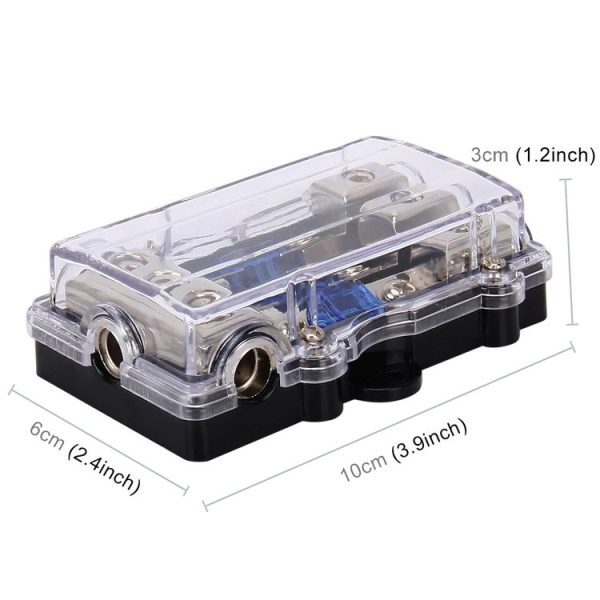 Car Auto 60A 1 in 3 Ways Glass Fuse Holder Blade Fuse Holder for Car Audio Amplifier - Image 3