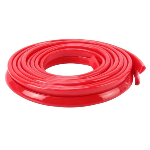 5.6m Car Decorative Strip Rubber Chrome Decoration Strip Door Seal Window Seal (Red) - Image 2