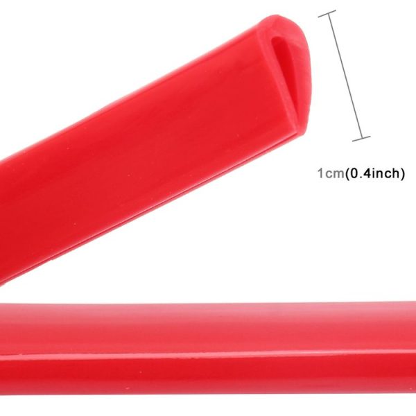 5.6m Car Decorative Strip Rubber Chrome Decoration Strip Door Seal Window Seal (Red) - Image 3