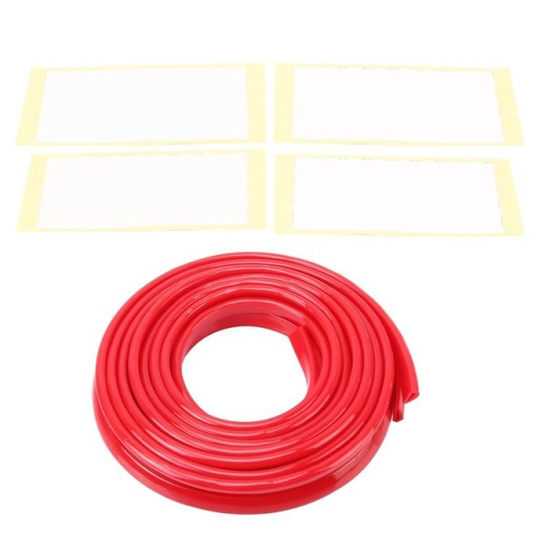 5.6m Car Decorative Strip Rubber Chrome Decoration Strip Door Seal Window Seal (Red) - Image 4