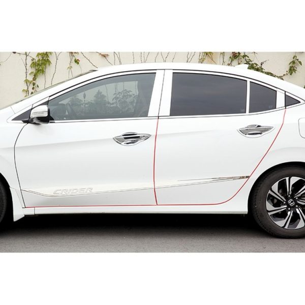 5.6m Car Decorative Strip Rubber Chrome Decoration Strip Door Seal Window Seal (Red) - Image 7
