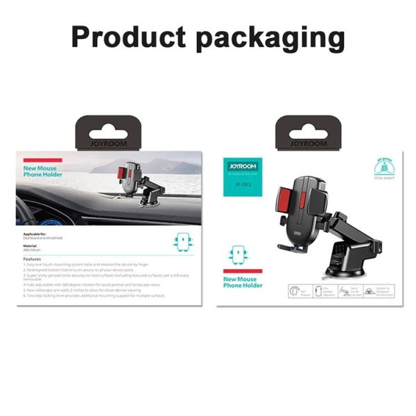JOYROOM JR-OK3 Car New Mouse Phone Holder (Black) - Image 13