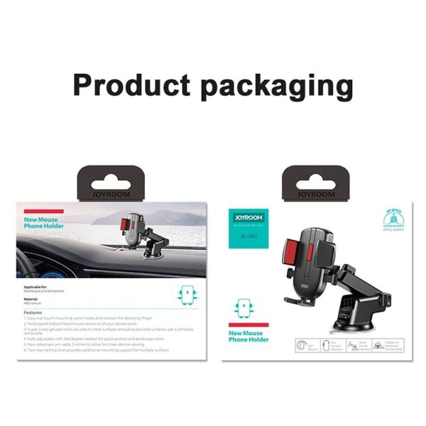 JOYROOM JR-OK3 Car New Mouse Phone Holder (Black) - Image 7