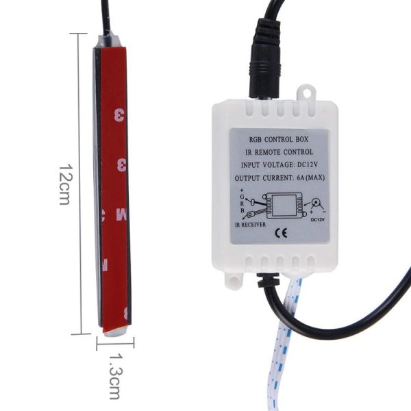 4 in 1 4.5W 36 SMD-5050-LEDs RGB Car Interior Floor Decoration Atmosphere Colorful Neon Light Lamp with Wireless Remote Control, DC 12V - Image 4