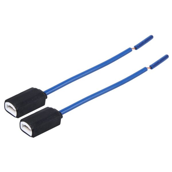 2 PCS H1 / H3 Car Auto LED Bulb Ceramic Insulation Socket Holder (No Including Light) - Image 2