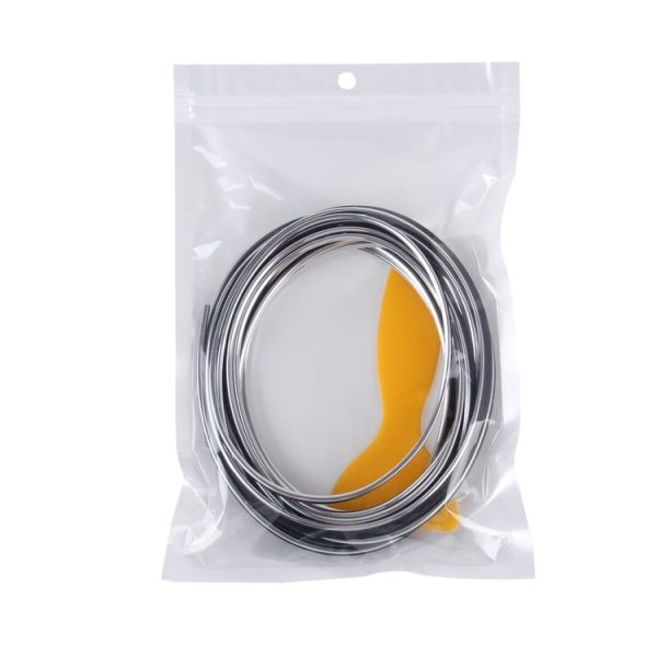 5m Flexible Trim For DIY Automobile Car Interior Exterior Moulding Trim Decorative Line Strip with Film Scraper (Silver) - Image 6