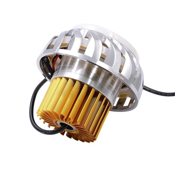 Motorcycle 30W DC 12V-85V LED Headlight Lens Built-in Whirlwind Double Aperture Angle Eyes + Devil Eye (Red Light) - Image 3