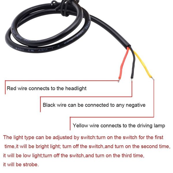 Motorcycle 30W DC 12V-85V LED Headlight Lens Built-in Whirlwind Double Aperture Angle Eyes + Devil Eye (Red Light) - Image 6