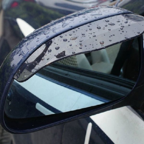 2 PCS Car Auto Universal Rubber Reversing Rearview Mirror Rain Baffle Plate (Black) - Image 6
