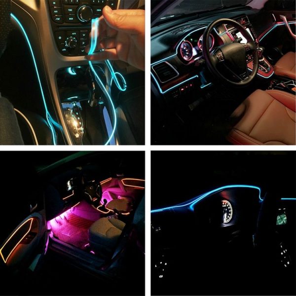 4m Cold Light Flexible LED Strip Light For Car Decoration (Ice Blue Light) - Image 10