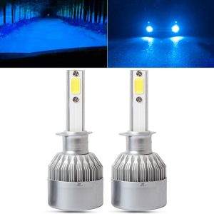 2 PCS H1 18W 1800 LM 8000K IP68 Canbus Constant Current Car LED Headlight with 2 COB Lamps, DC 9-36V (Ice Blue Light)