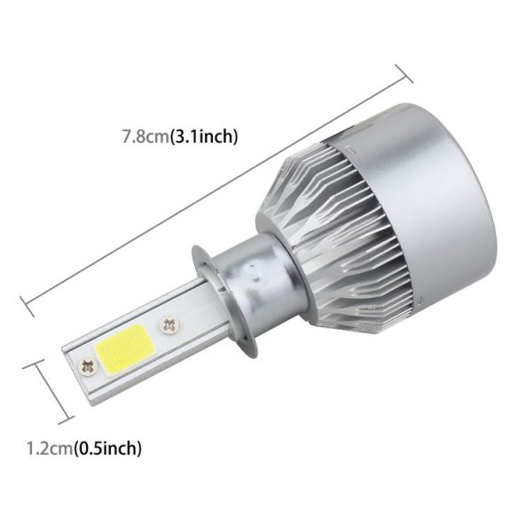 2 PCS H3 18W 1800 LM 6000K IP68 Canbus Constant Current Car LED Headlight with 2 COB Lamps, DC 9-36V (White Light) - Image 3