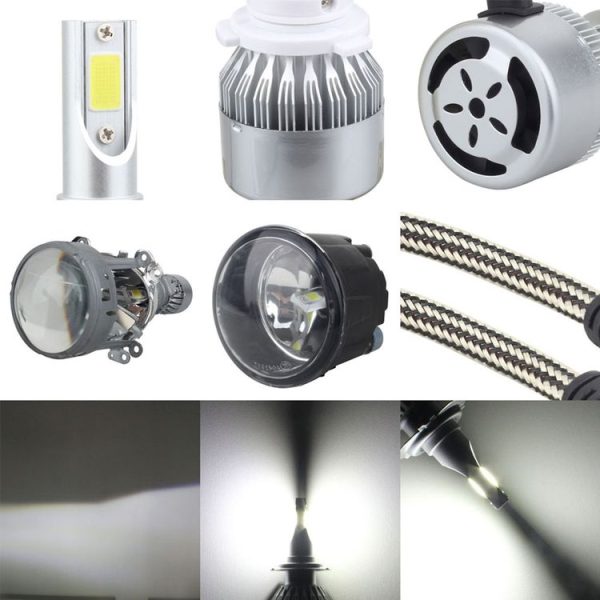 2 PCS H3 18W 1800 LM 6000K IP68 Canbus Constant Current Car LED Headlight with 2 COB Lamps, DC 9-36V (White Light) - Image 4