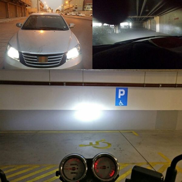 2 PCS H3 18W 1800 LM 6000K IP68 Canbus Constant Current Car LED Headlight with 2 COB Lamps, DC 9-36V (White Light) - Image 8