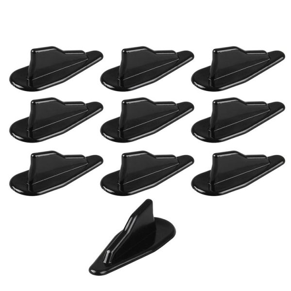 10 PCS Universal Car Black Shark Fin Diffuser Vortex Generator Roof Spoiler - Image 2