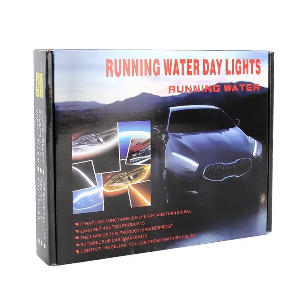 2 PCS 45cm DC12V 5W Ultra-thin Waterproof Car Auto Double Colors Turn Lights / Running Lights SMD-2835 LED Bulbs (Turn Lights: Yellow Light; Running Lights: White Light) - Image 7