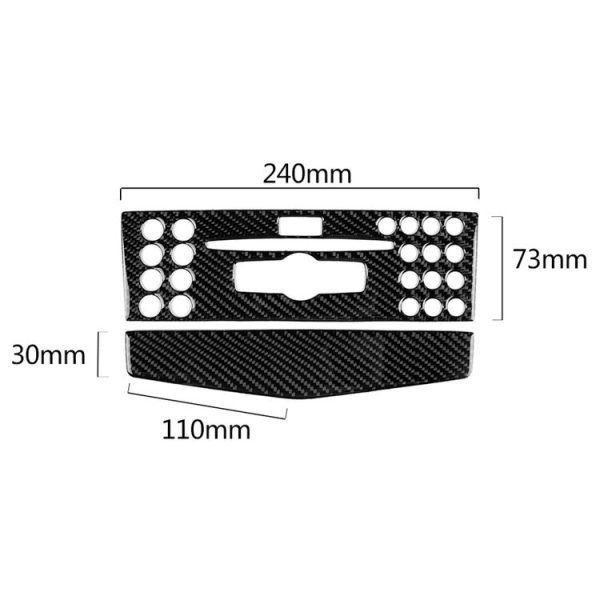Car Carbon Fiber Center Console Panel Decorative Sticker for Mercedes-Benz W204 C Class 2007-2010 - Image 2