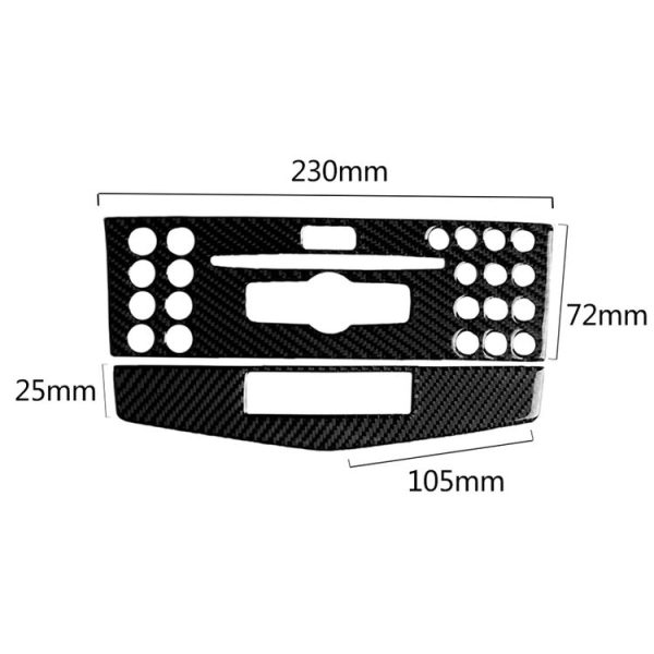 Car Carbon Fiber Center Console Panel Decorative Sticker for Mercedes-Benz W204 C Class 2007-2010 - Image 5