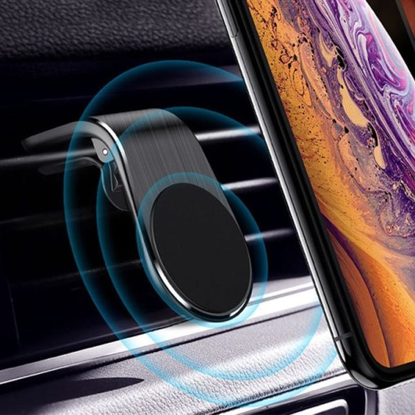Car Metal Magnetic Air Outlet Mobile Phone Holder Bracket (Black) - Image 8