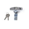 T Shape Handle Paddle Entry Door Latch & Keys Tool Box Lock for Trailer / Yacht / Truck (Silver)