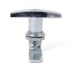 T Shape Handle Paddle Entry Door Latch & Keys Tool Box Lock for Trailer / Yacht / Truck (Silver) - Image 2