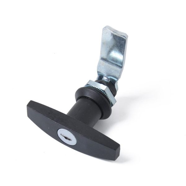 T Shape Handle Paddle Entry Door Latch & Keys Tool Box Lock for Trailer / Yacht / Truck (Black) - Image 3