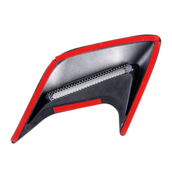 2PCS Plastic Decorative Air Flow Intake Turbo Bonnet Hood Side Vent Grille Cover With Self-adhesive Sticker (Grey) - Image 4