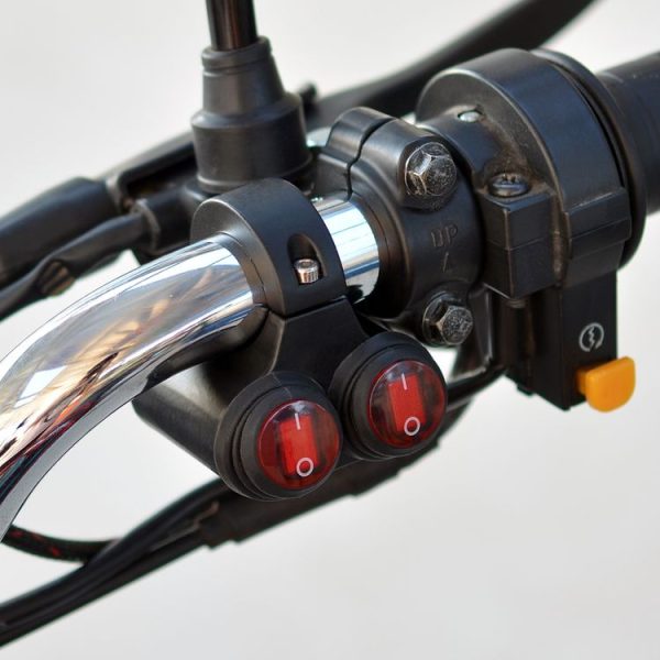 Motorcycle Headlight Auxiliary Light Waterproof Aluminum Alloy Double Flash Switches with Indicator Light - Image 10
