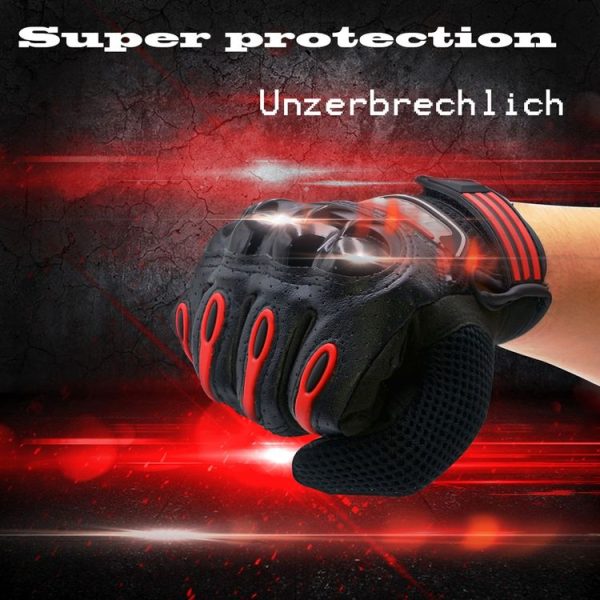WUPP Motorcycle Gloves Touch Screen Waterproof Breathable Wearable Anti-skid Resistance Summer Winter Full-Finger Protective Gloves, Size: XL - Image 4