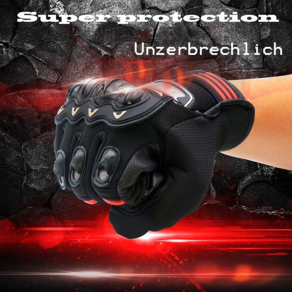 WUPP Motorcycle Gloves Touch Screen Waterproof Breathable Wearable Anti-skid Resistance Summer Winter Full-Finger Protective Gloves, Size: XL - Image 4