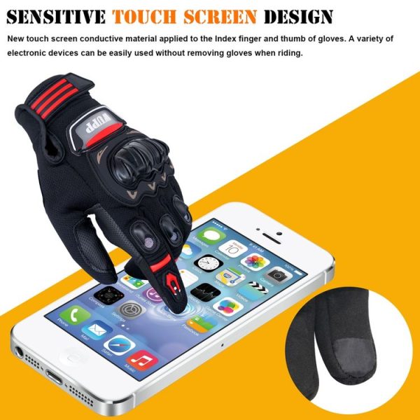 WUPP Motorcycle Gloves Touch Screen Waterproof Breathable Wearable Anti-skid Resistance Summer Winter Full-Finger Protective Gloves, Size: XL - Image 7