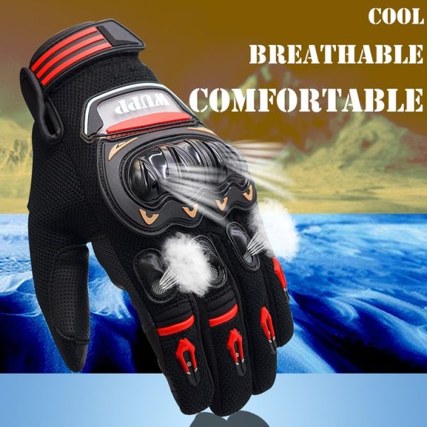 WUPP Motorcycle Gloves Touch Screen Waterproof Breathable Wearable Anti-skid Resistance Summer Winter Full-Finger Protective Gloves, Size: XL - Image 8