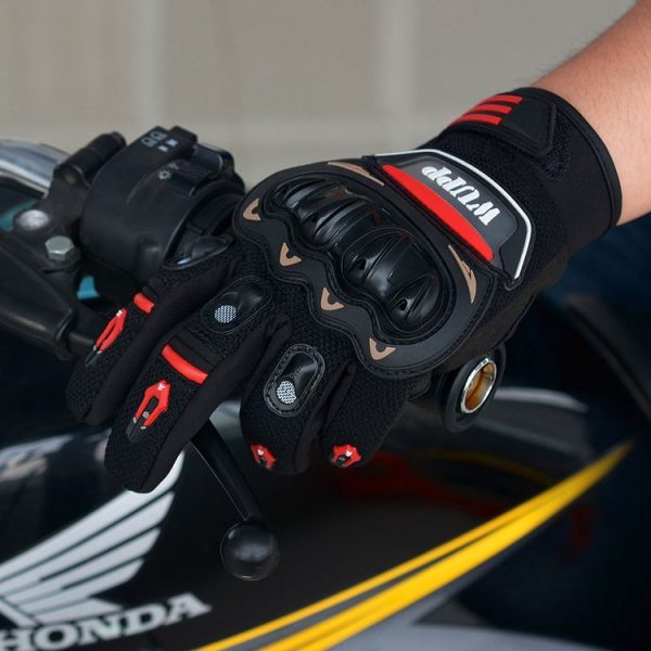 WUPP Motorcycle Gloves Touch Screen Waterproof Breathable Wearable Anti-skid Resistance Summer Winter Full-Finger Protective Gloves, Size: XL - Image 9