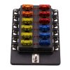 1 in 12 Out Fuse Box PC Terminal Block Fuse Holder Kits with LED Warning Indicator for Auto Car Truck Boat - Image 2