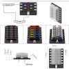 1 in 12 Out Fuse Box PC Terminal Block Fuse Holder Kits with LED Warning Indicator for Auto Car Truck Boat - Image 5