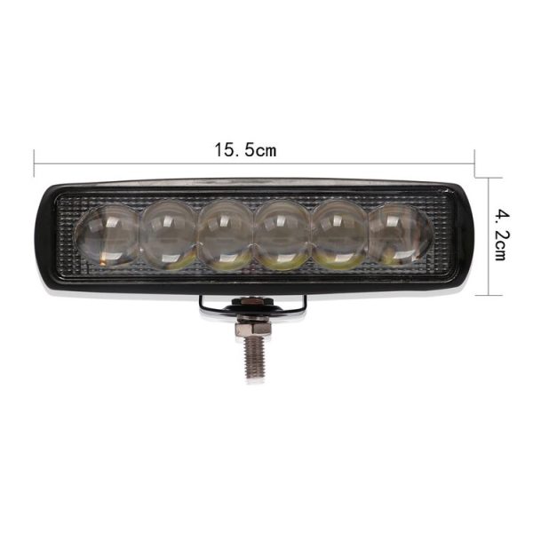 6 inch 18W 6000K IP68 8D Car Boat Marine Work Lights Spotlight LED Bulbs, DC 10-30V (White Light) - Image 4