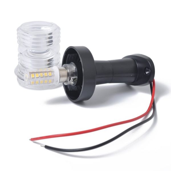 DC 12V 3W Marine Boat Yacht Stern Anchor LED Navigation Pedestal Light All Round 360 Degree White Light - Image 5